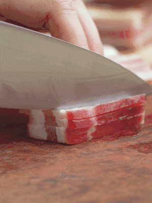 金字淡咸肉切絲。